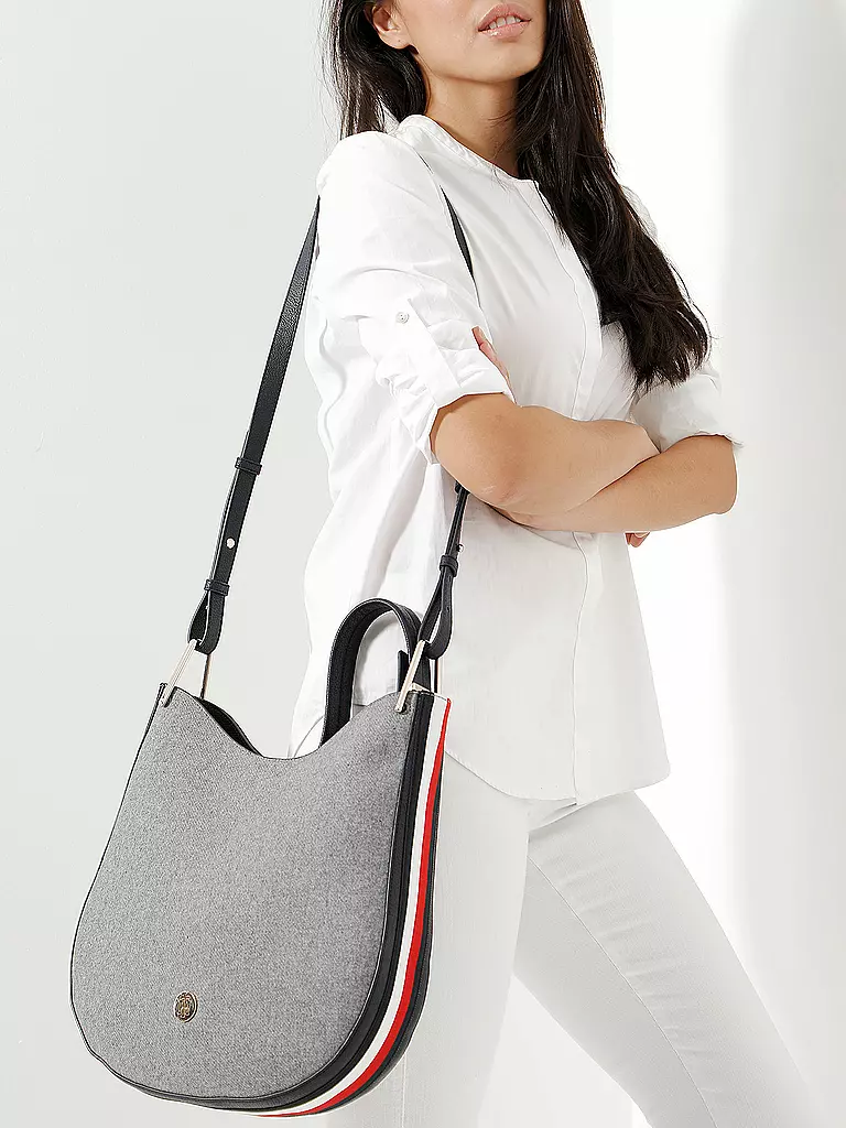 TOMMY HILFIGER | Tasche - Hobo "TH Core" | grau