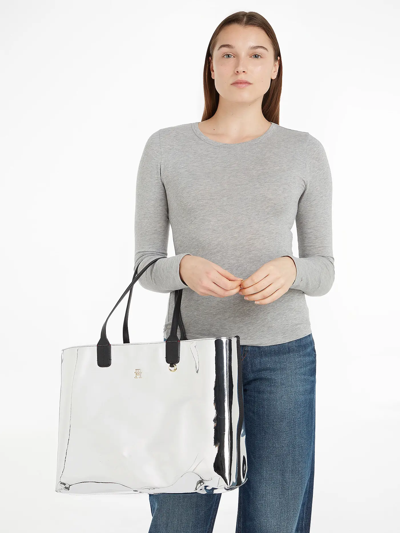 TOMMY HILFIGER | Tasche - Shopper ICONIC | silber