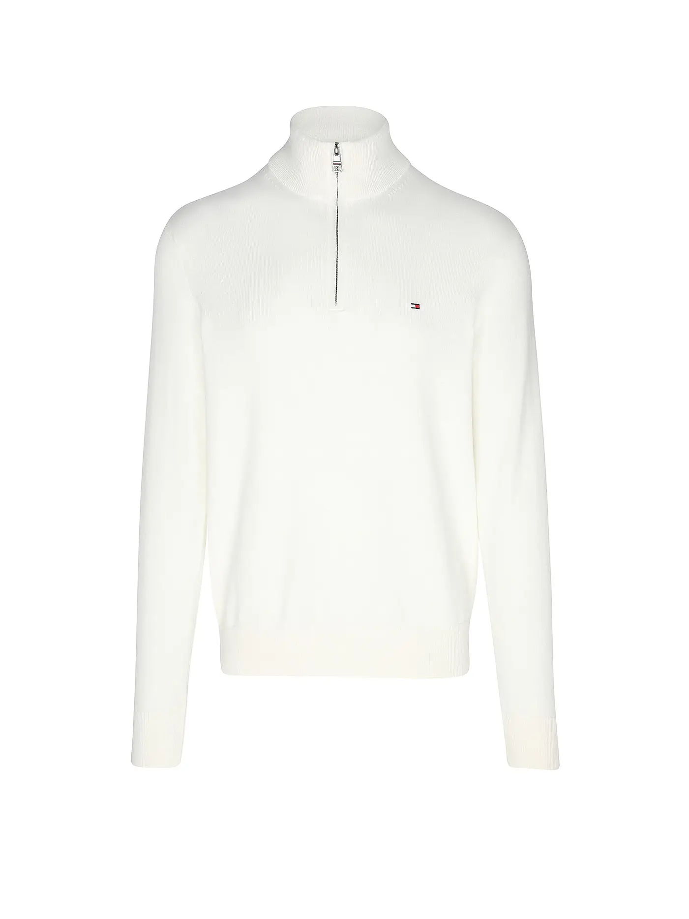 TOMMY HILFIGER | Troyer Pullover | weiss