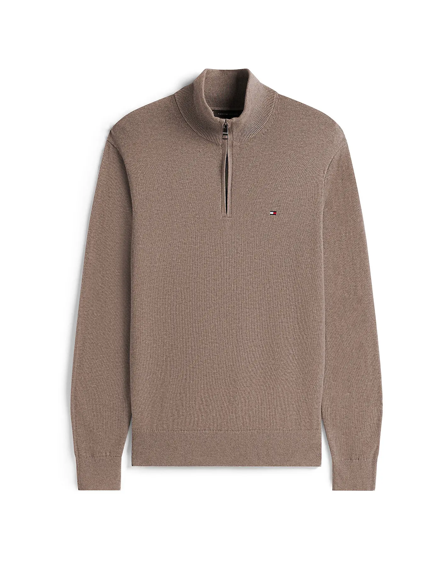 TOMMY HILFIGER | Troyer Pullover | braun