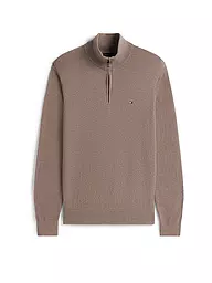 TOMMY HILFIGER | Troyer Pullover | braun