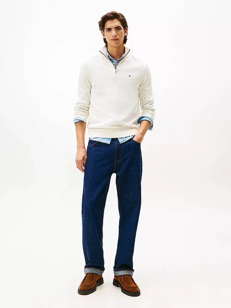 TOMMY HILFIGER | Troyer Pullover  | creme