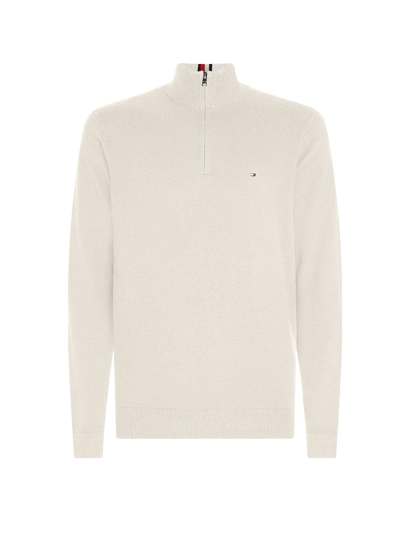 TOMMY HILFIGER | Troyer Pullover | weiss