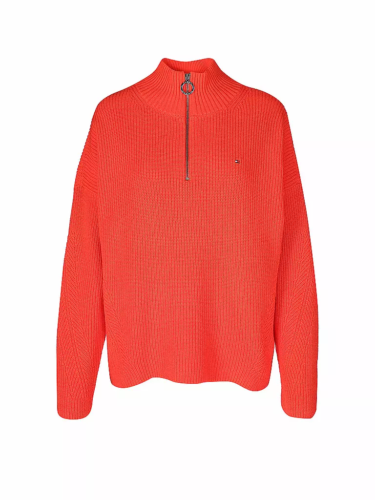 TOMMY HILFIGER | Troyer Pullover | orange