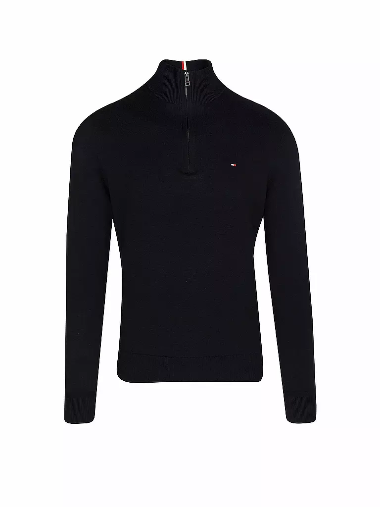 TOMMY HILFIGER | Troyer Pullover | blau