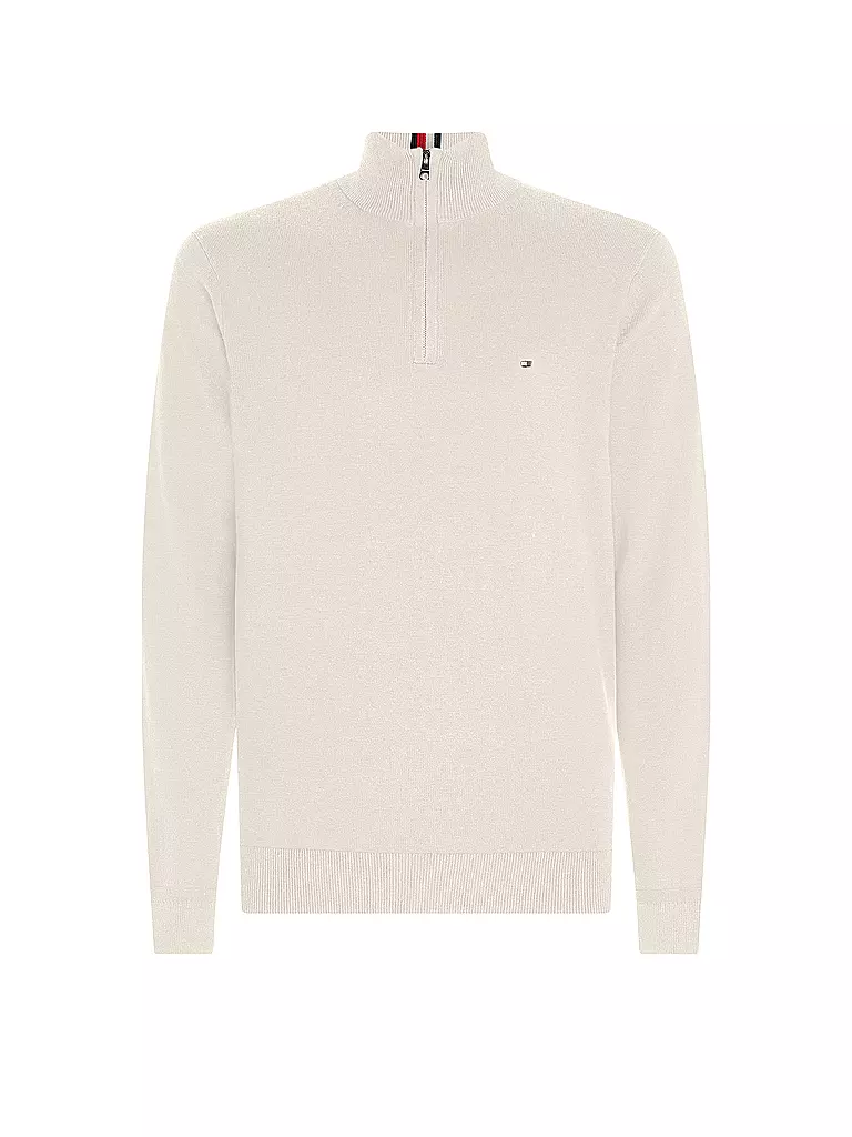 TOMMY HILFIGER | Troyer Pullover | weiss