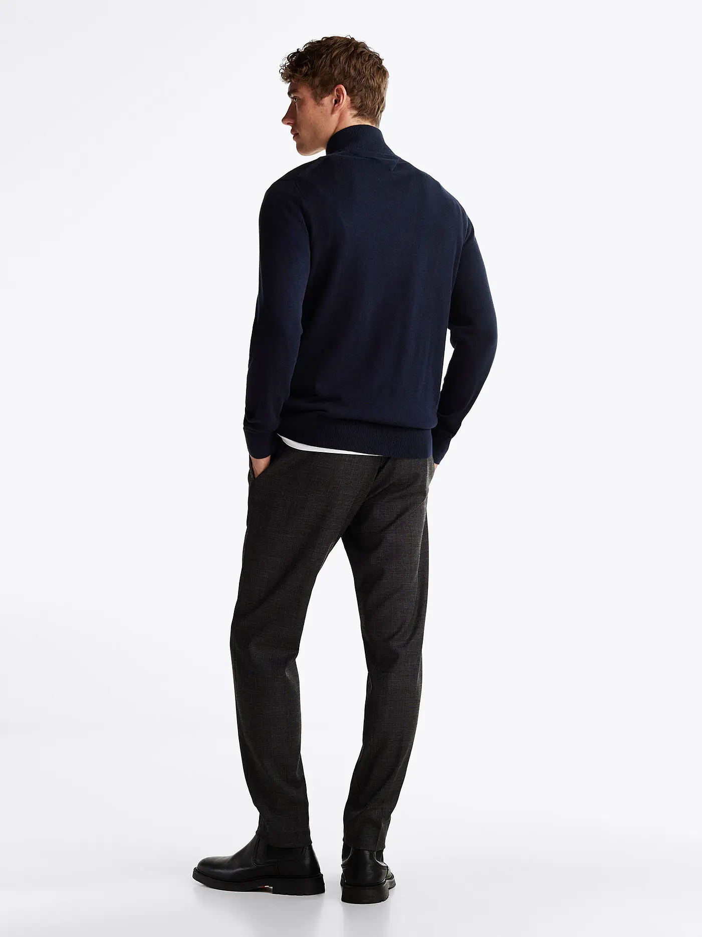 TOMMY HILFIGER | Troyer Pullover | blau