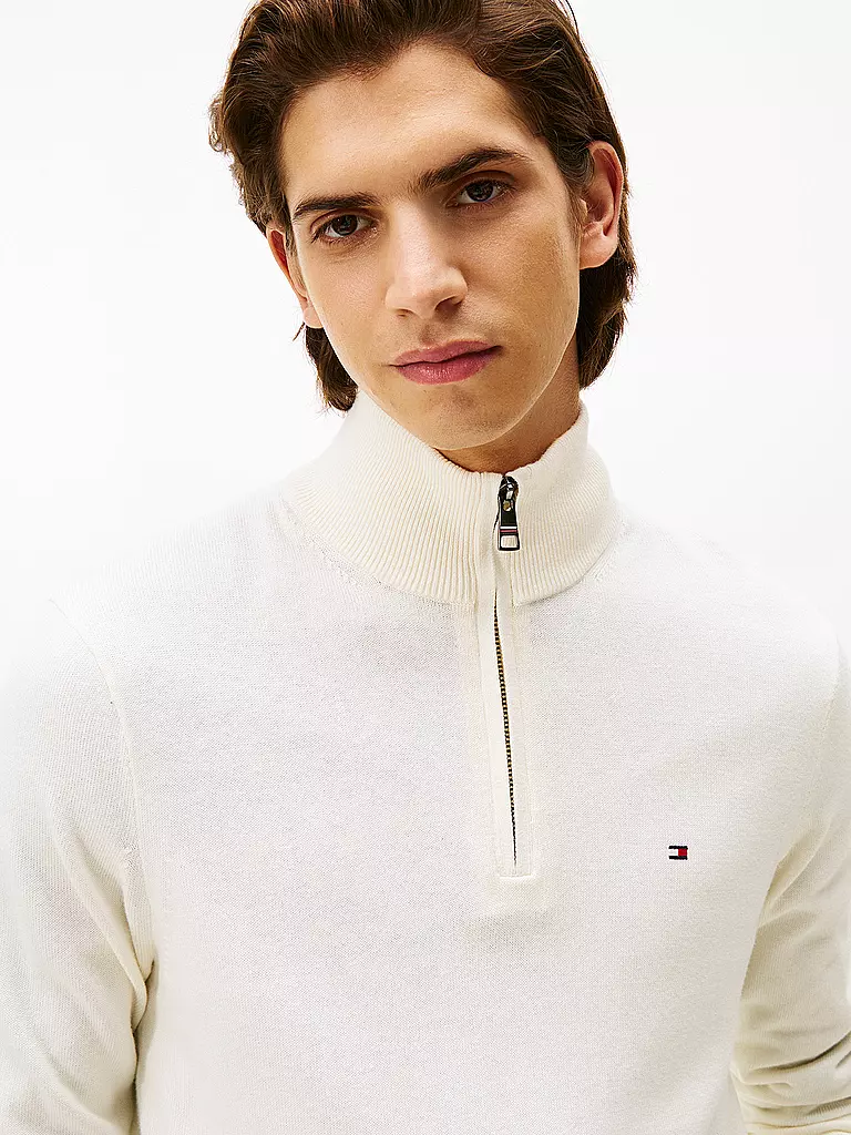 TOMMY HILFIGER | Troyer Pullover | schwarz