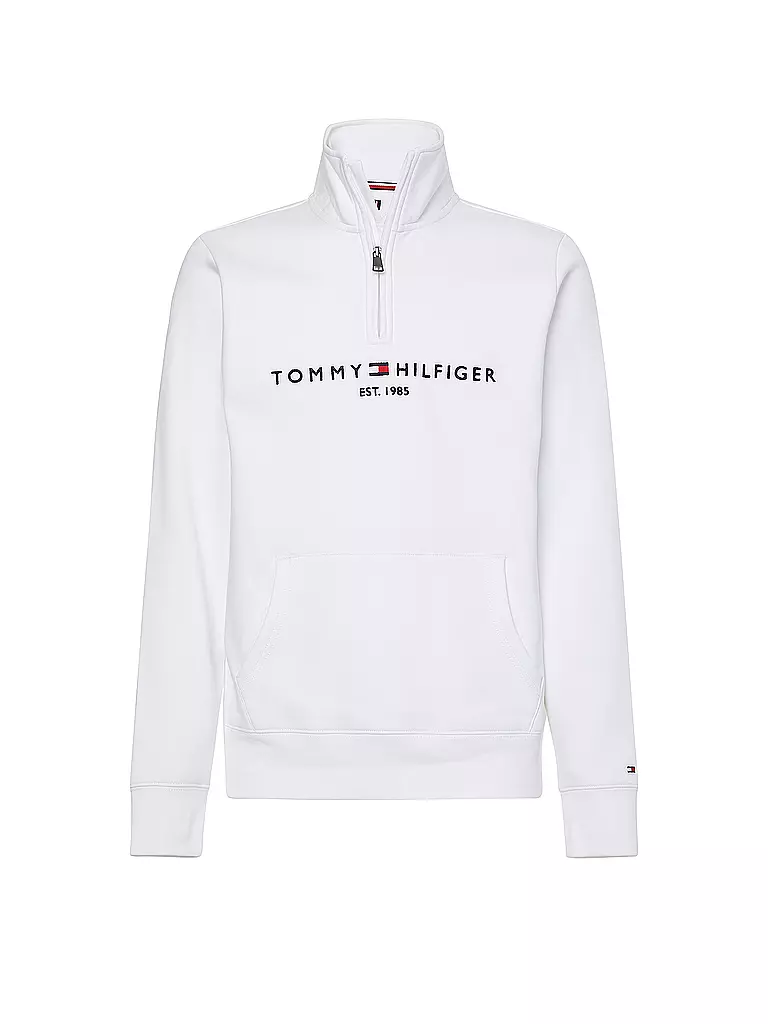 TOMMY HILFIGER | Troyer Sweater | weiss