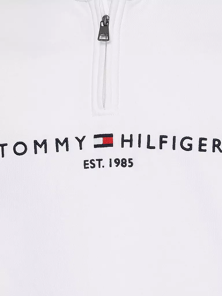 TOMMY HILFIGER | Troyer Sweater | weiss