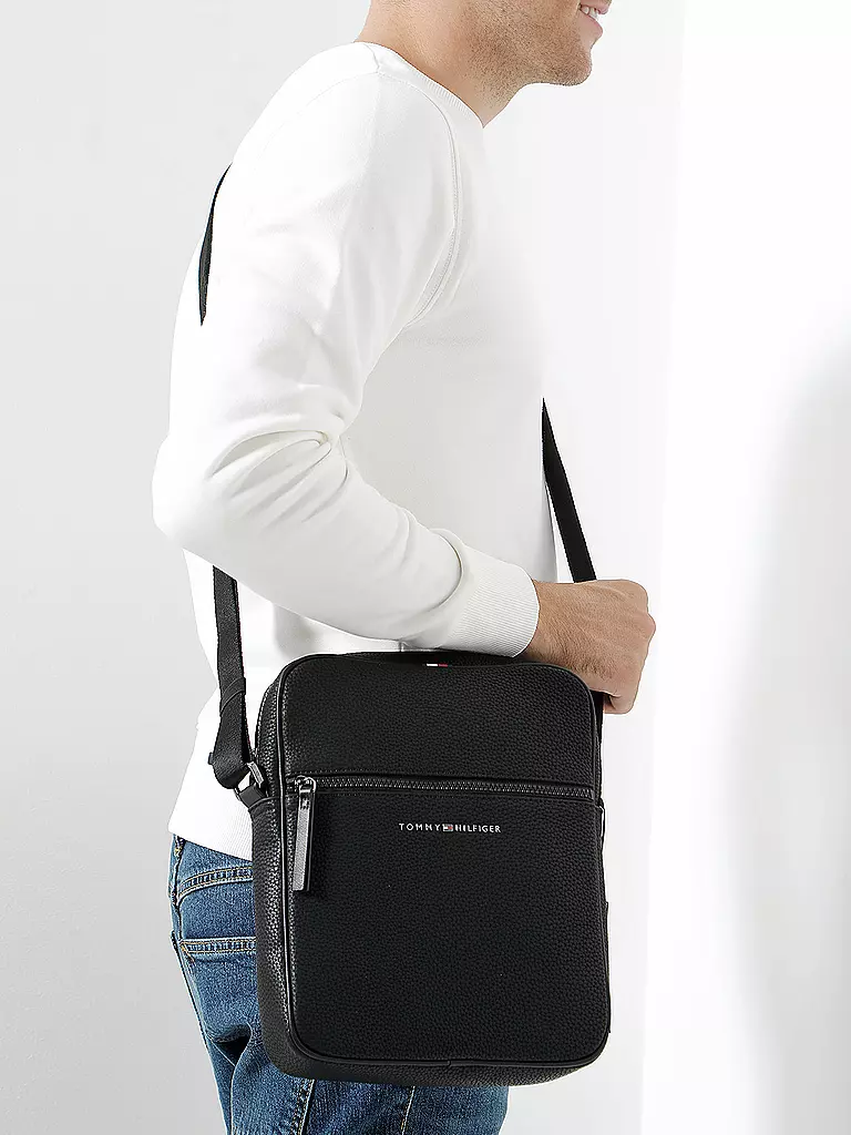 TOMMY HILFIGER | Umhängetasche - Computer Bag TH Essential | schwarz