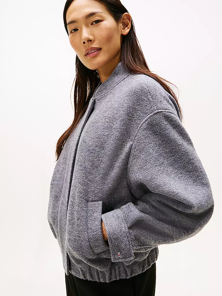 TOMMY HILFIGER | Wolljacke | hellgrau
