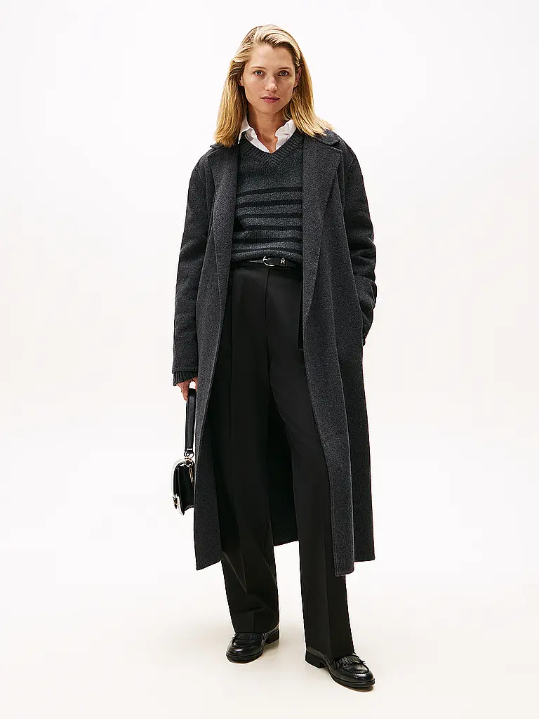 TOMMY HILFIGER | Wollmantel | grau
