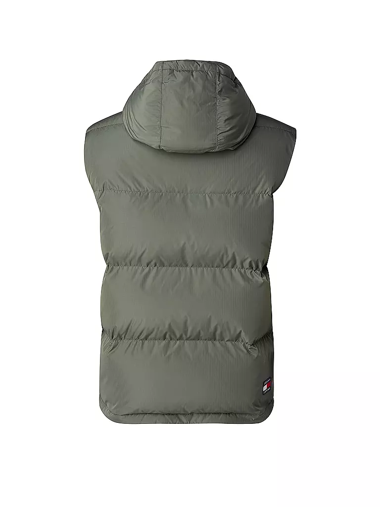 TOMMY JEANS | Daunensteppgilet ALASKA | grün