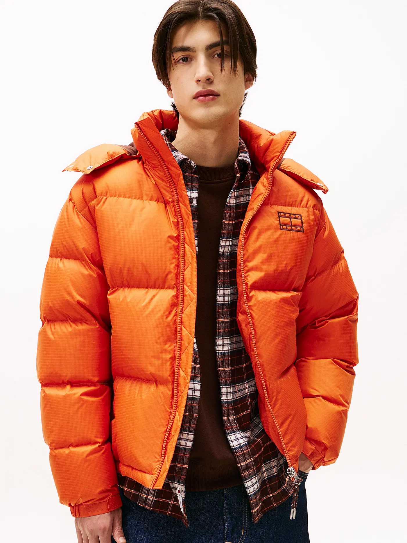 TOMMY JEANS | Daunensteppjacke ALASKA | orange