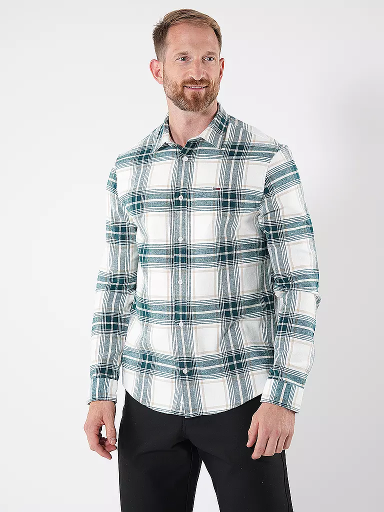 TOMMY JEANS | Flanellhemd | weiss