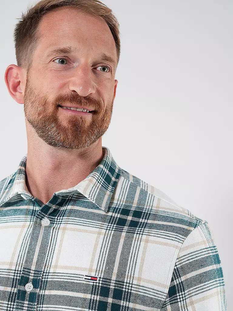 TOMMY JEANS | Flanellhemd | weiss
