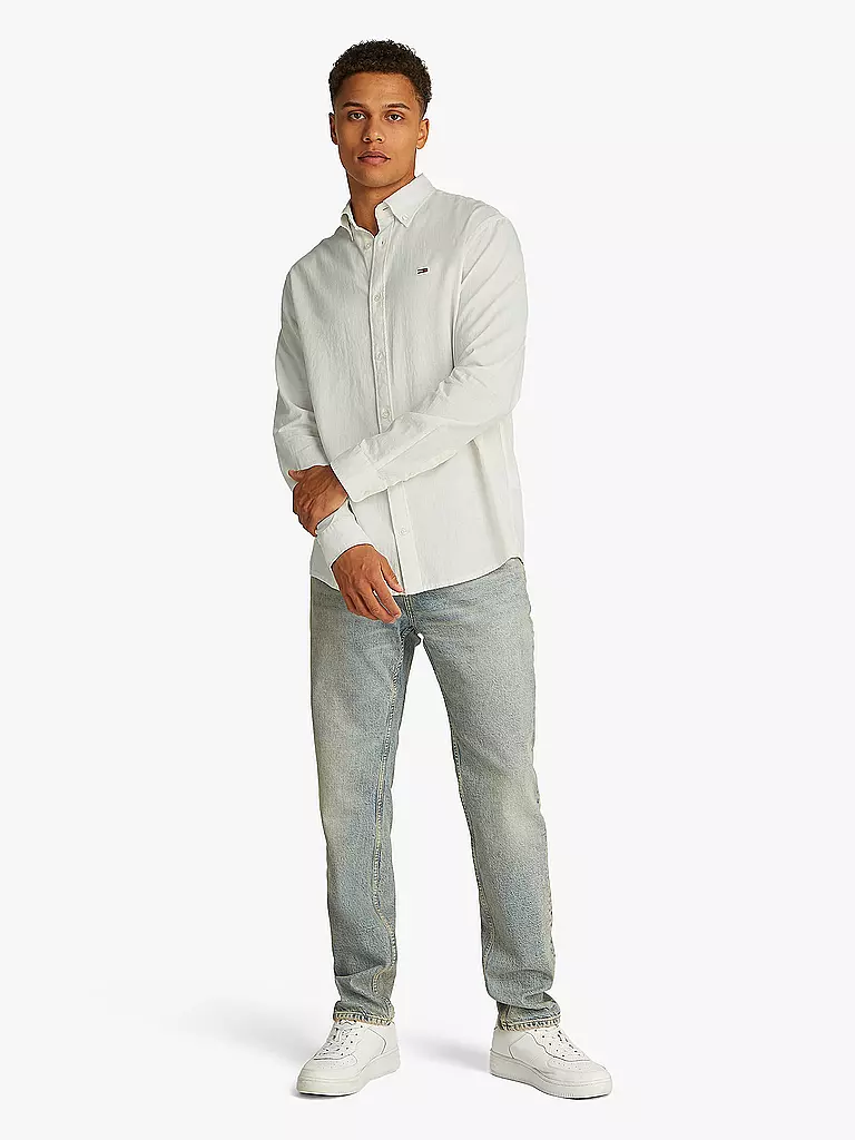 TOMMY JEANS | Hemd Regular Fit | weiss