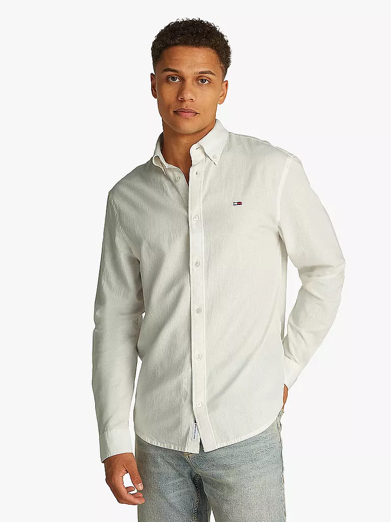 TOMMY JEANS | Hemd Regular Fit | weiss
