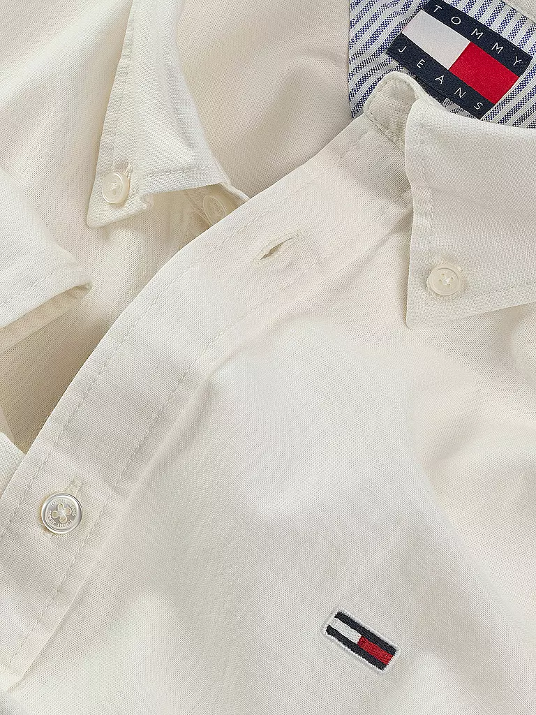 TOMMY JEANS | Hemd Regular Fit | weiss