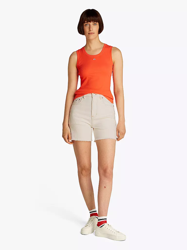 TOMMY JEANS | Jeansshorts Mom Fit | weiss