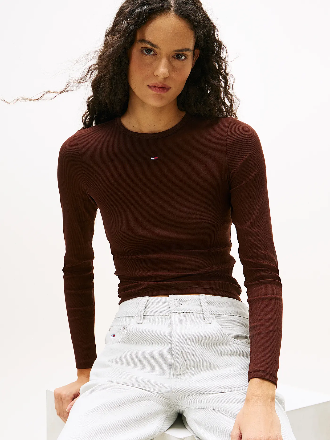 TOMMY JEANS | Langarmshirt  | braun