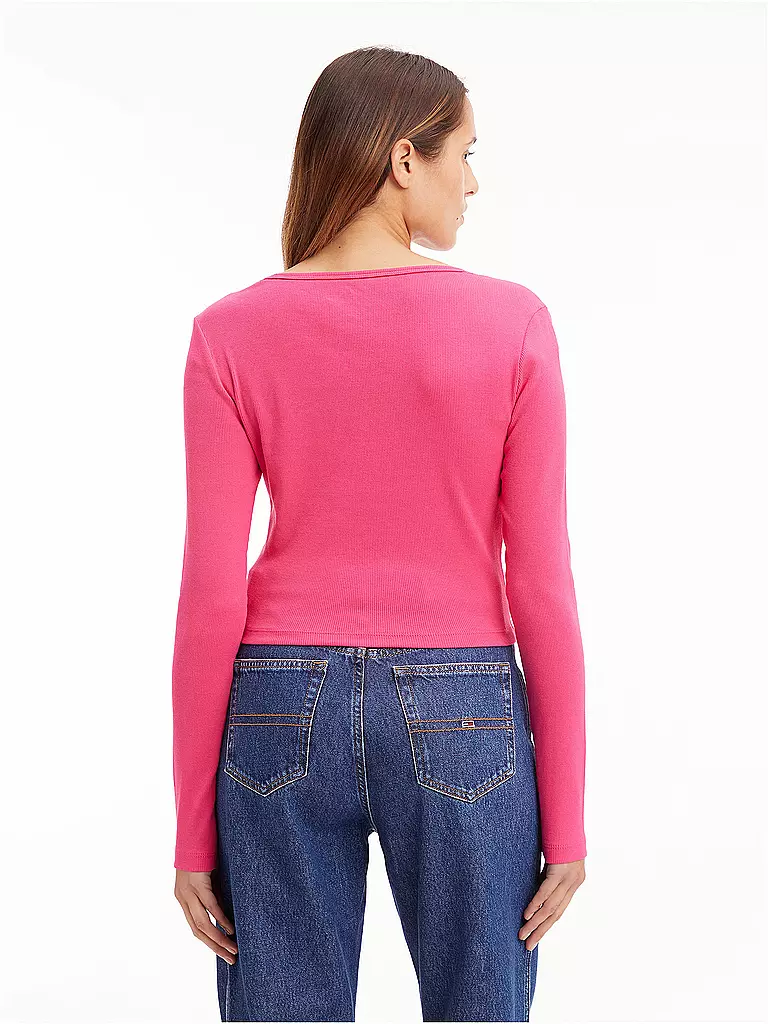 TOMMY JEANS | Langarmshirt Cropped Fit | pink