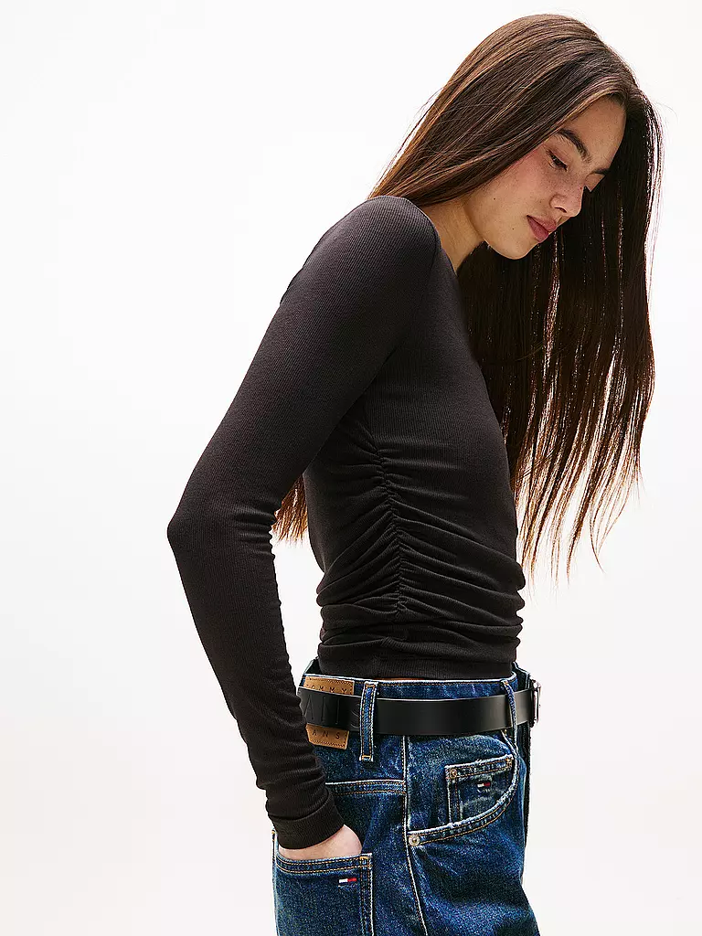TOMMY JEANS | Langarmshirt | schwarz
