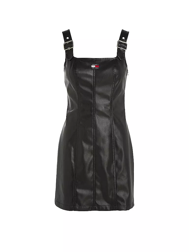 TOMMY JEANS | Minikleid in Lederoptik | schwarz