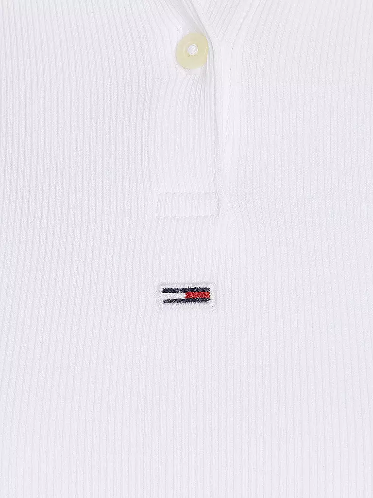 TOMMY JEANS | Poloshirt Cropped Fit | weiss