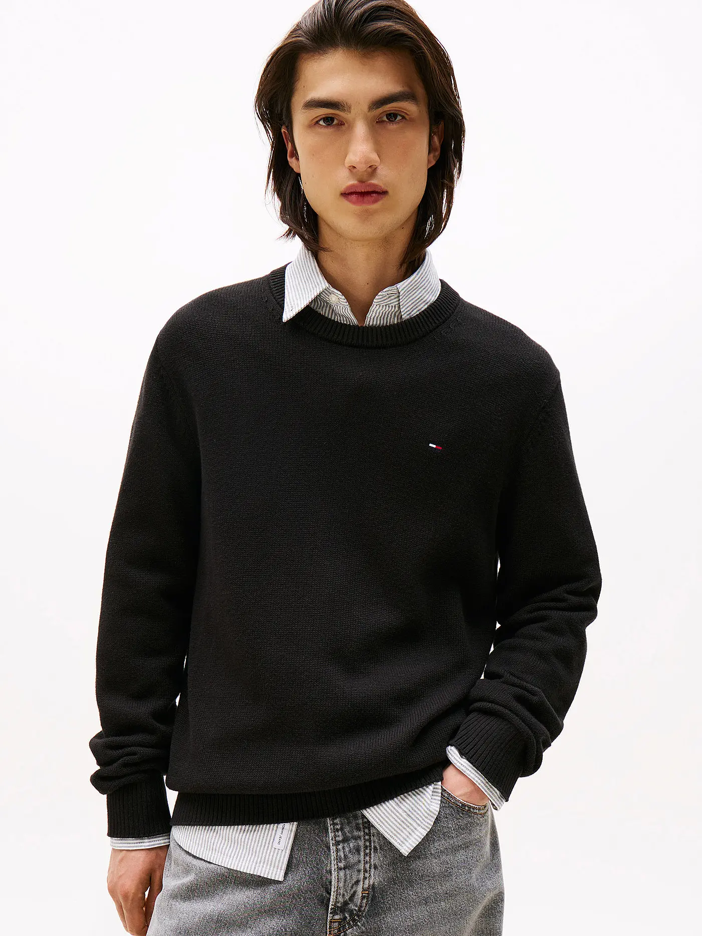 TOMMY JEANS | Pullover  | schwarz