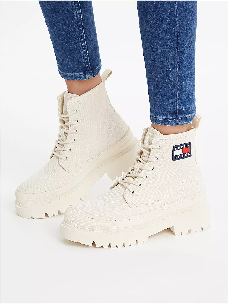 TOMMY JEANS | Schnürstiefel | beige