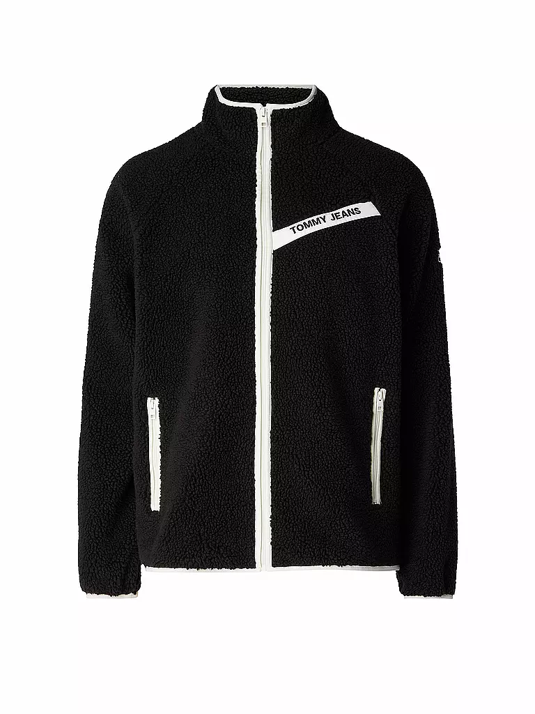 TOMMY JEANS | Sweatjacke Sherpa | schwarz