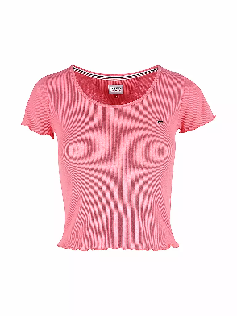 TOMMY JEANS | T Shirt Cropped | rosa