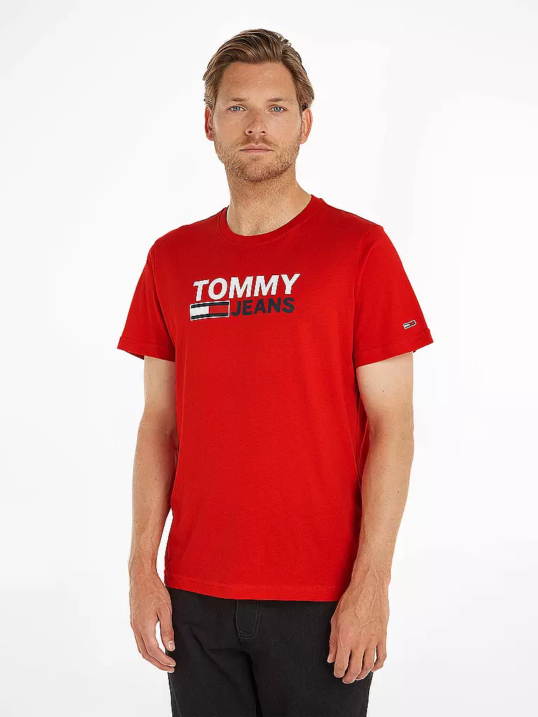 TOMMY JEANS | T-Shirt  | rot