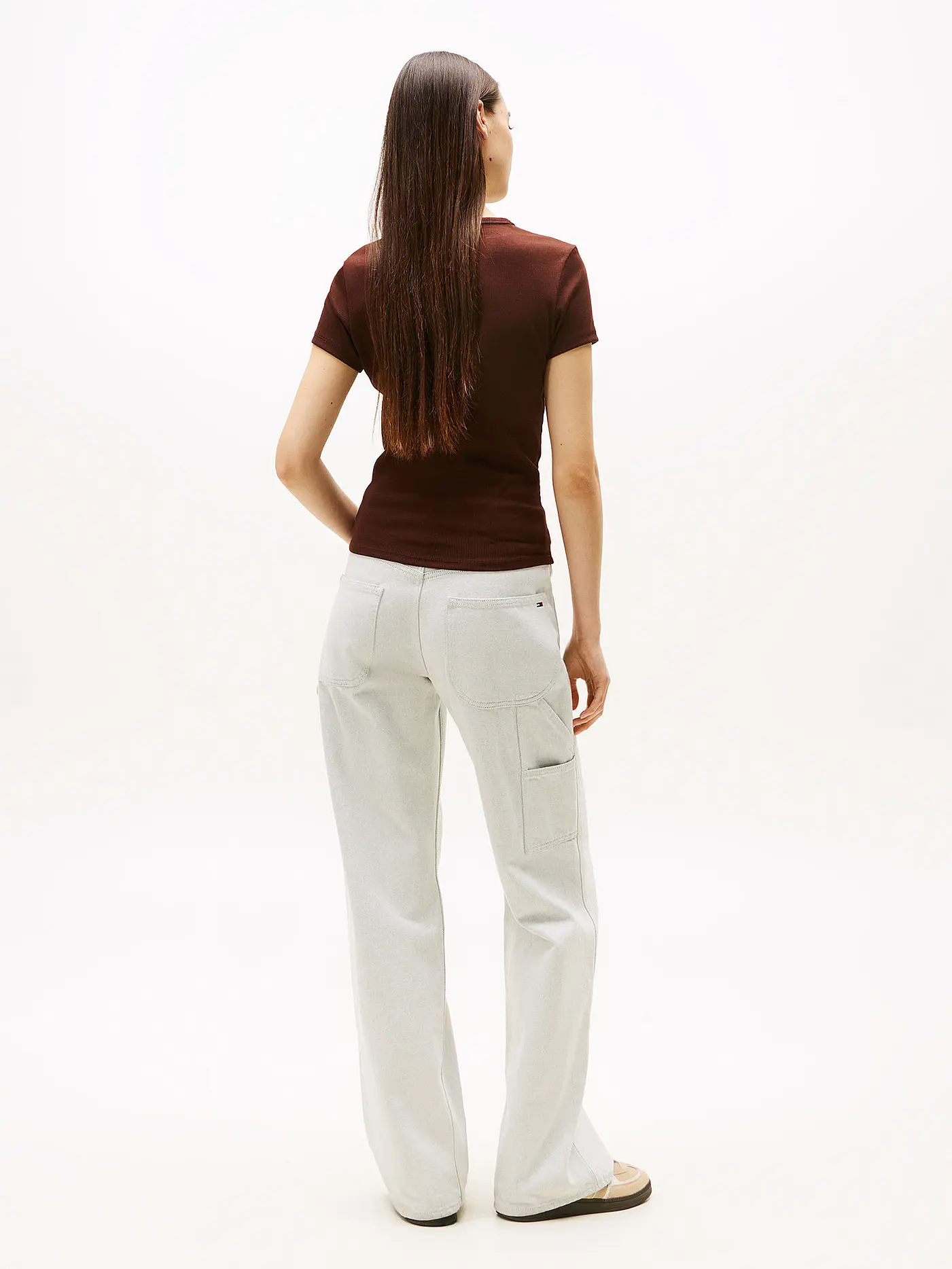 TOMMY JEANS | T-Shirt  | braun