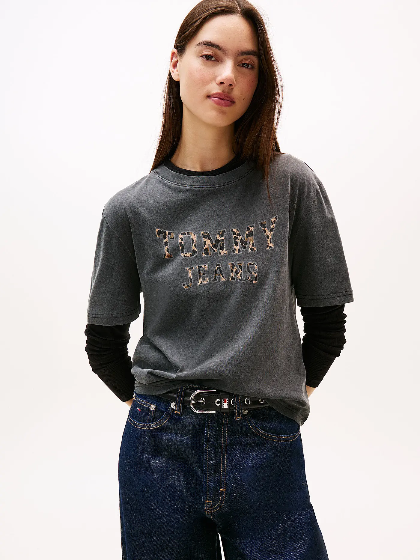 TOMMY JEANS | T-Shirt  | grau
