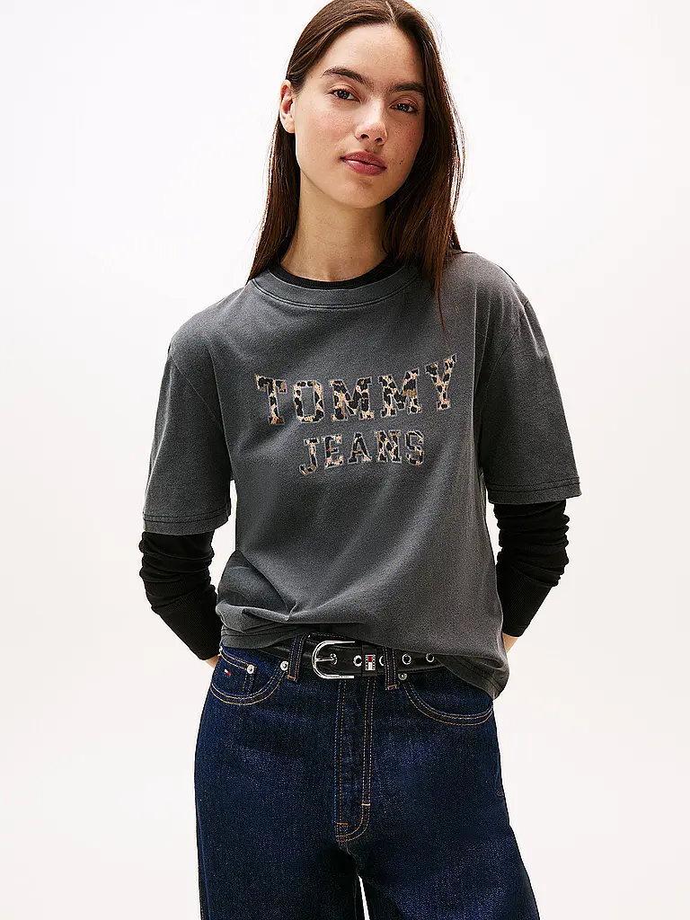 TOMMY JEANS | T-Shirt  | schwarz