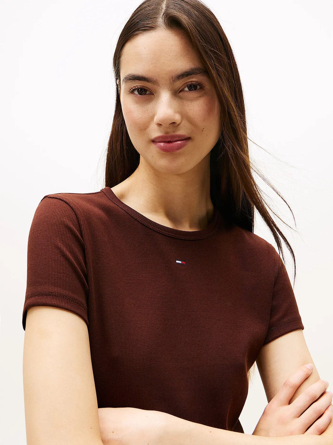 TOMMY JEANS | T-Shirt  | braun