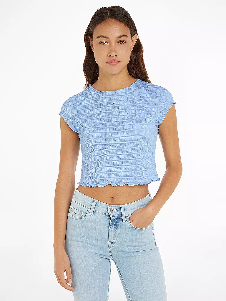 TOMMY JEANS | T-Shirt Cropped Fit  | hellblau