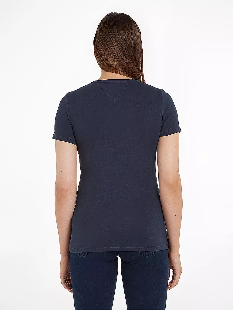 TOMMY JEANS | T-Shirt Skinny Fit | schwarz