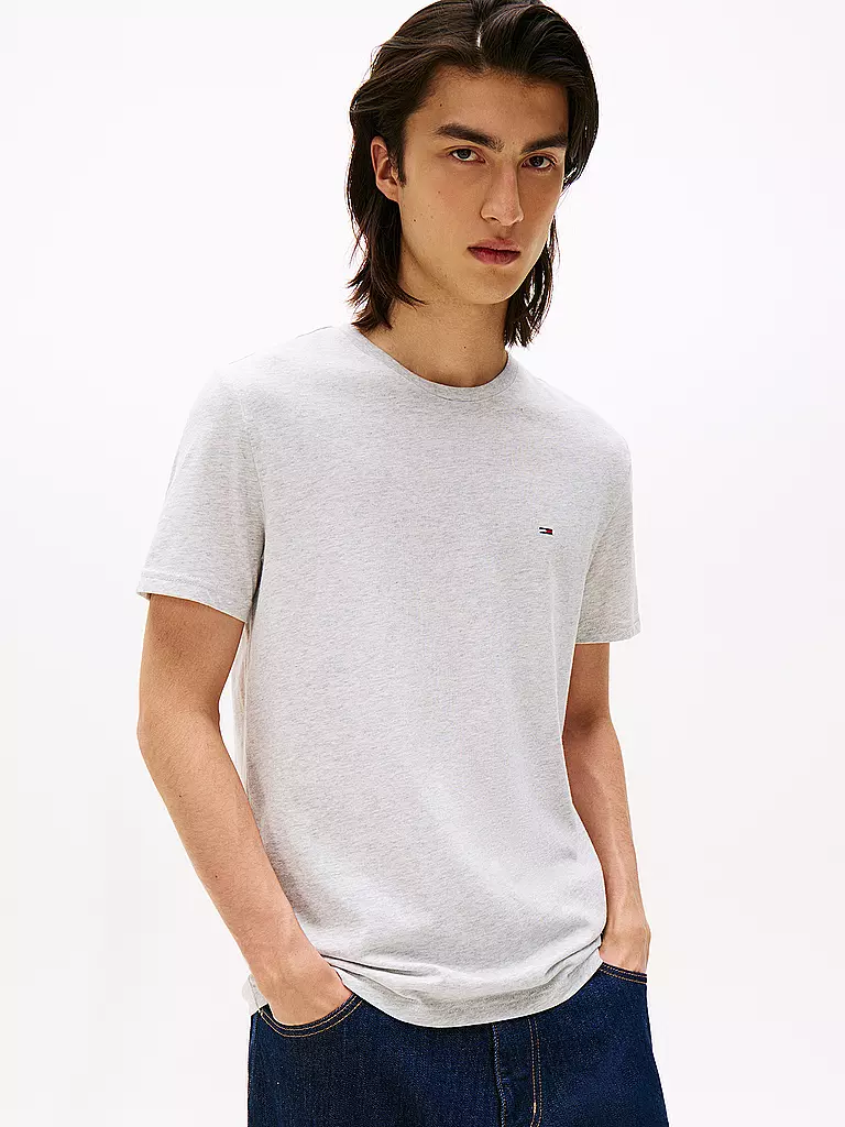 TOMMY JEANS | T-Shirt Slim Fit | hellgrau