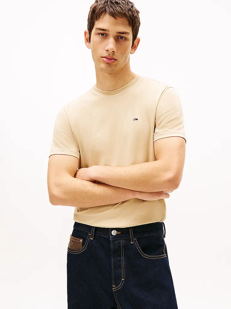 TOMMY JEANS | T-Shirt Slim Fit | Beige