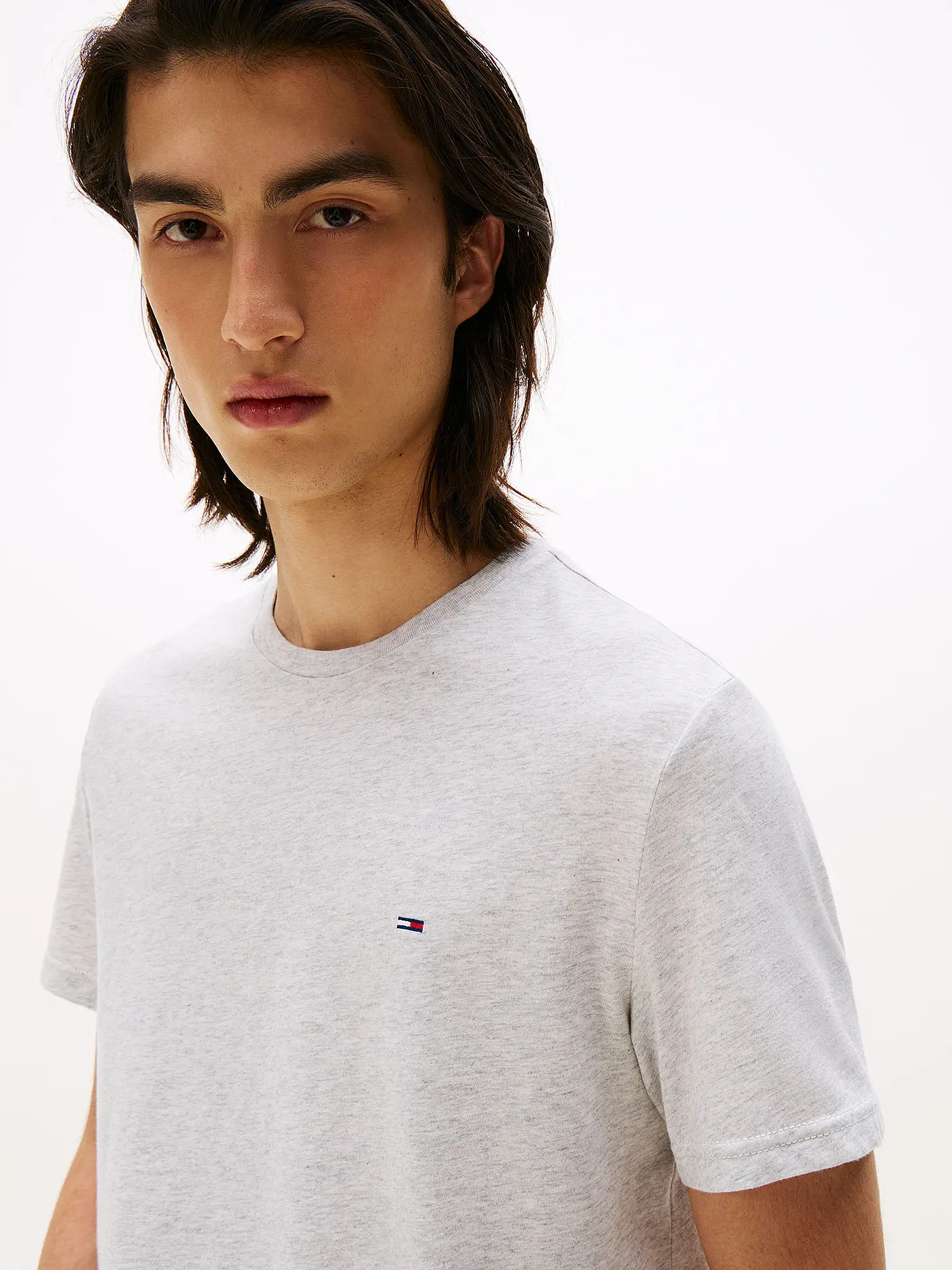 TOMMY JEANS | T-Shirt Slim Fit | hellgrau