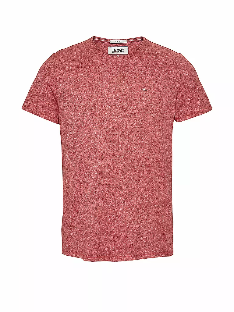 TOMMY JEANS | T-Shirt Slim-Fit "Jaspe" | rot