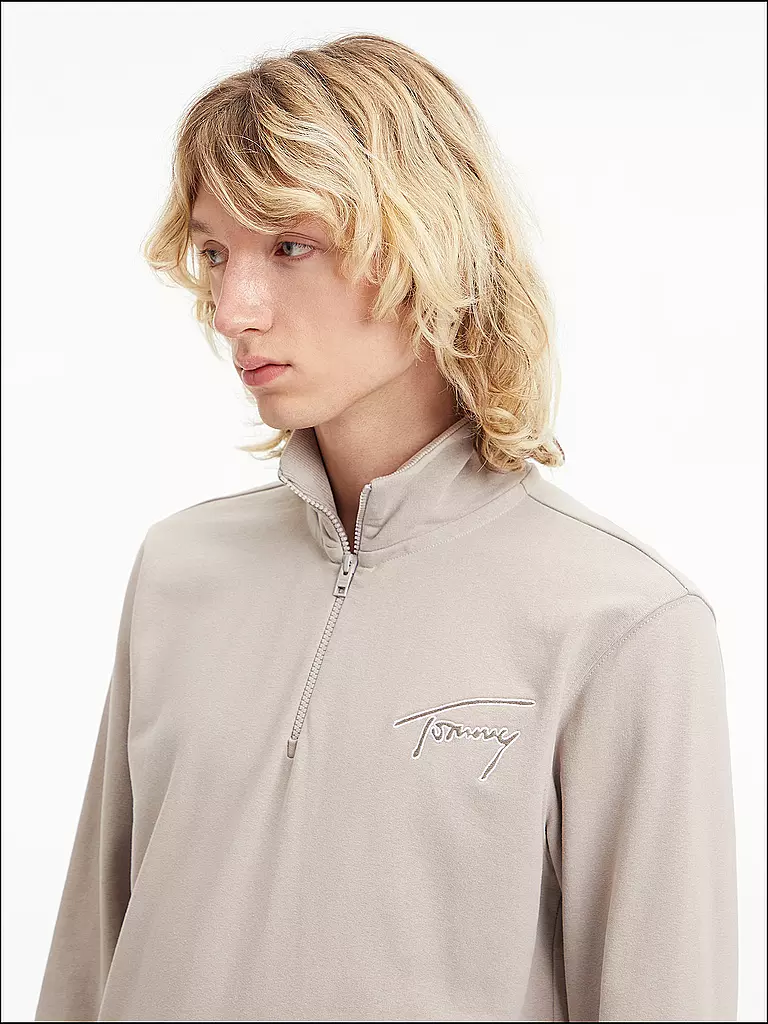 TOMMY JEANS | Troyer Sweater Regular Fit TJM | beige