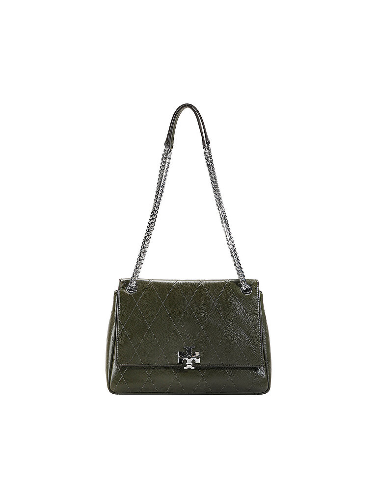 TORY BURCH Ledertasche - Schultertasche CHARLIE Medium olive