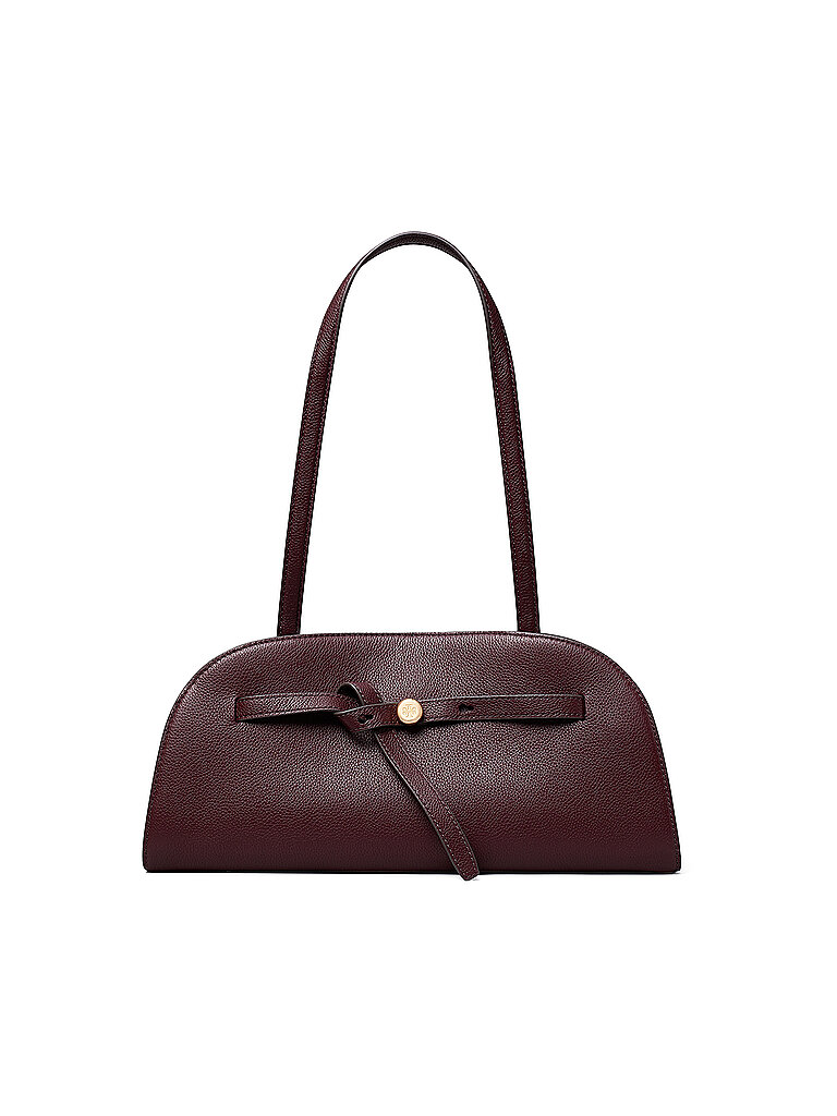 TORY BURCH Ledertasche - Baguette ROMY dunkelrot