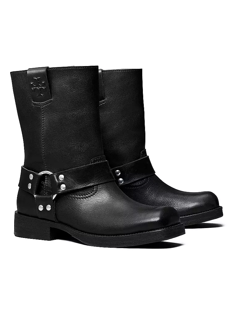 TORY BURCH | Boots DOUBLE MOTO | schwarz