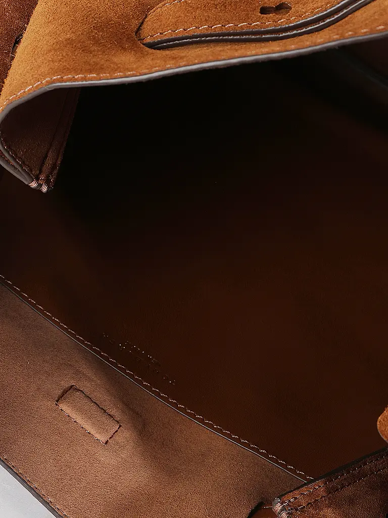 TORY BURCH | Ledertasche - Bucket Bag ROMY Large  | Braun